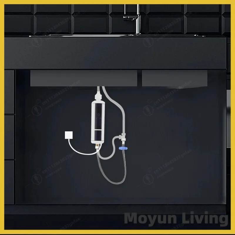 3500W Mini Tankless Electric Water Heater 220V Instant Hot Water Boiler with LED Display for Kitchen Sink Bathroom Hand Washing