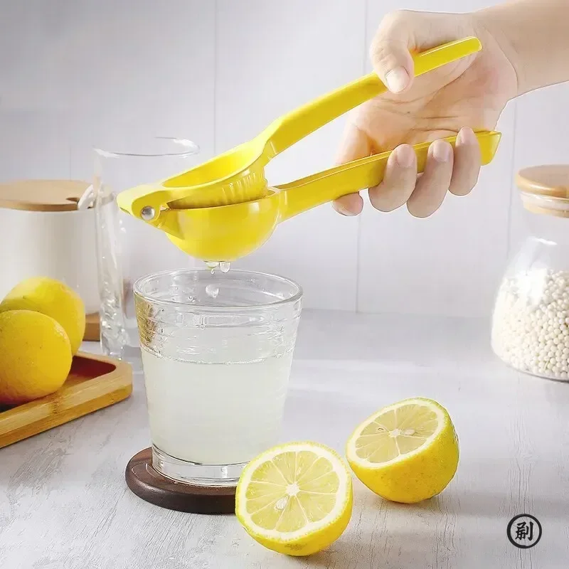Exprimidor de limón Manual para el hogar, exprimidor de frutas de naranja prensado a mano de aleación de aluminio, herramientas de cocina prácticas portátiles, Mini licuadora