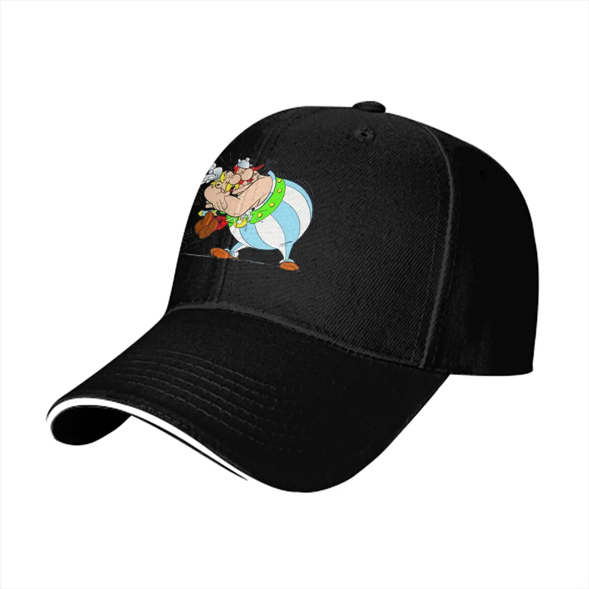 Washed Men's Baseball Cap Hug Trucker Snapback Caps Dad Hat Asterix and Obelix Golf Hats