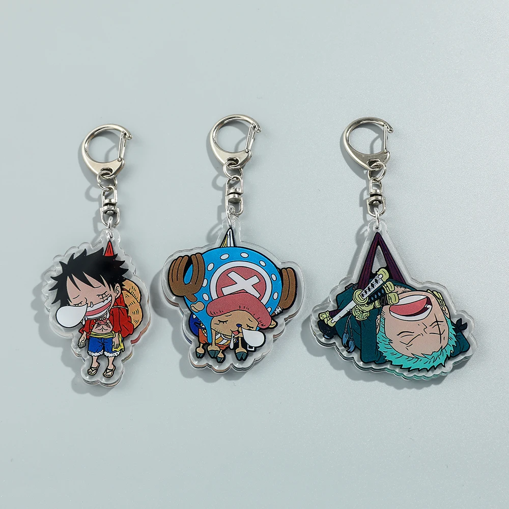 

Anime One Piece Luffy Zoro Sanji Nami Ussop Chopper Franky Brook Law Ace Acrylic Keychain Figure Toys Gifts Pendant Jewelry