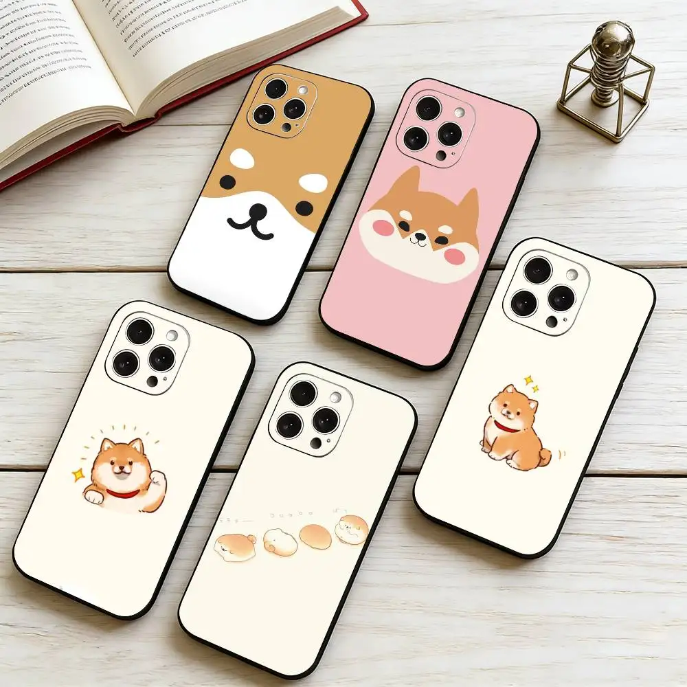

Cute cartoon Shiba Inu Phone Case Silicone Soft For IPhone 17 16 15 14 13 12 11 X XR Plus Pro Max Plus