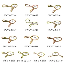 Fuel Line Oil Air Tube Clamp Hose Spring Clip Fastener For  M4/M5/M6/M7/M8/M9/M10/M11/M12/M16/M17/M18/M19 diameter
