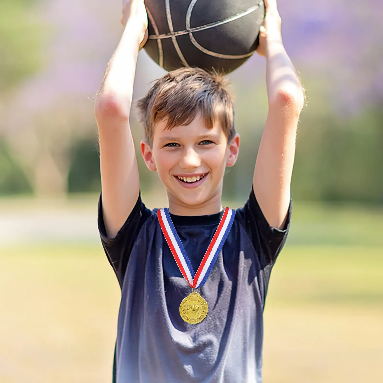

12Pcs Basketball Competition Award Medals Zinc Alloy Sports Event Medals for Champions Trophy Winners First Place Prizes Golden