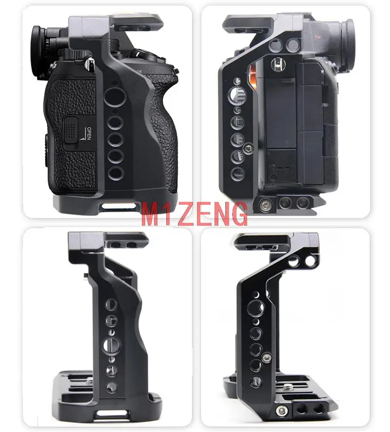 سبيكة قفص أرنب تلاعب مقبض فيلم الذراع دعم قوس استقرار لسوني A7S3 A7SIII A1 كاميرا فيديو led ميكروفون ترايبود