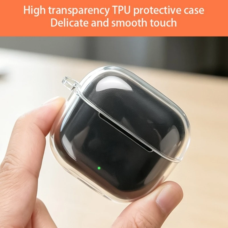 Transparent TPU Protective Case For Anker Soundcore P42i Earphone Clear Flexible Construction with Separate Lid Section