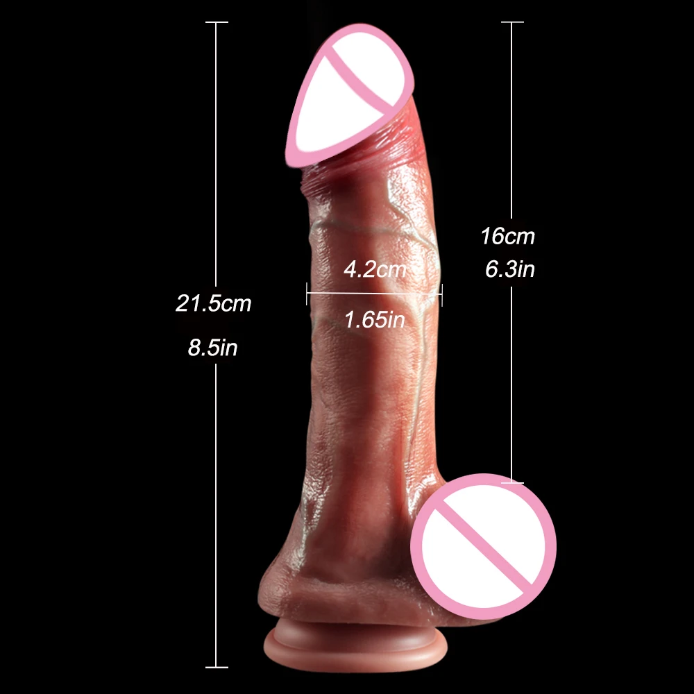 Big Dildo Rubber Penis Butt Plug Dick Double-layer Soft Silicone Strap-on Skin Feeling to Pussy Adult Supplies Sexy Toys 18+