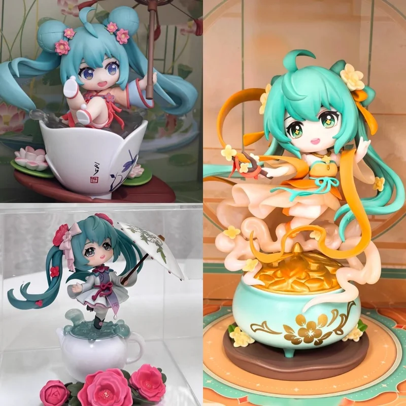 New Qingcang Hatsune Miku Q-Version Garage Kit Miku Jointly Anime Peripheral Figures Original Decorative Model Ornaments Toys