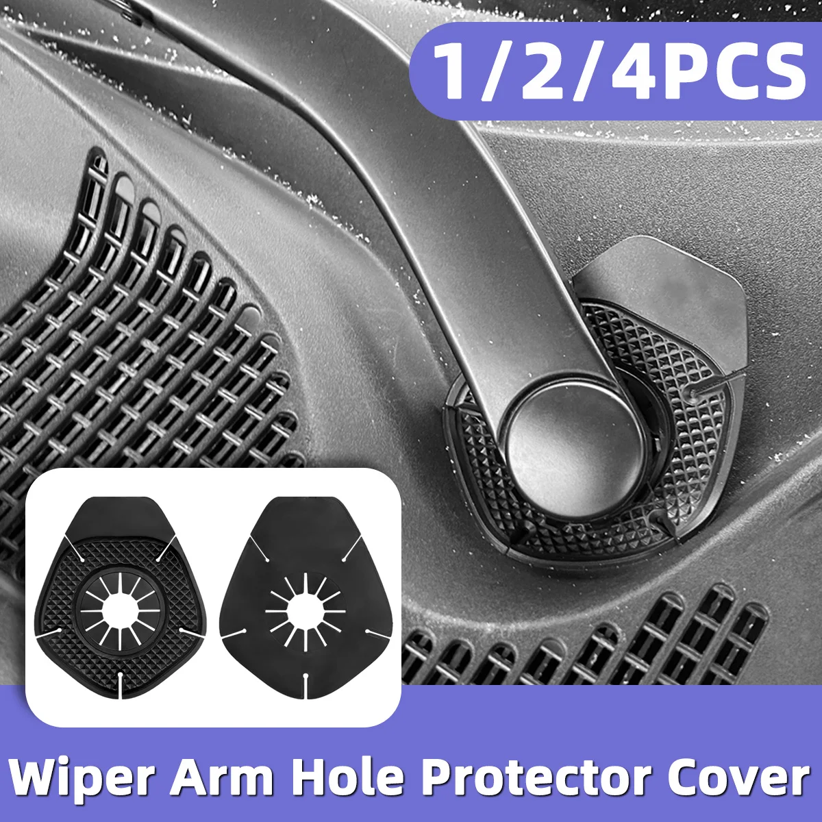 

1/2/4PCS Wiper Arm Hole Protector Cover Waterproof Dustproof Anti Leaf Silicone Car Windshield Wiper Base Protection Cover