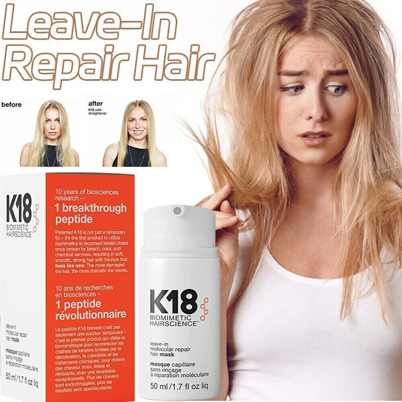 Original K18 Repair Hair Mask Leave-In Molecular Damage Restore Soft Hair Deep Keratin Scalp Treatment Hair Care Product New