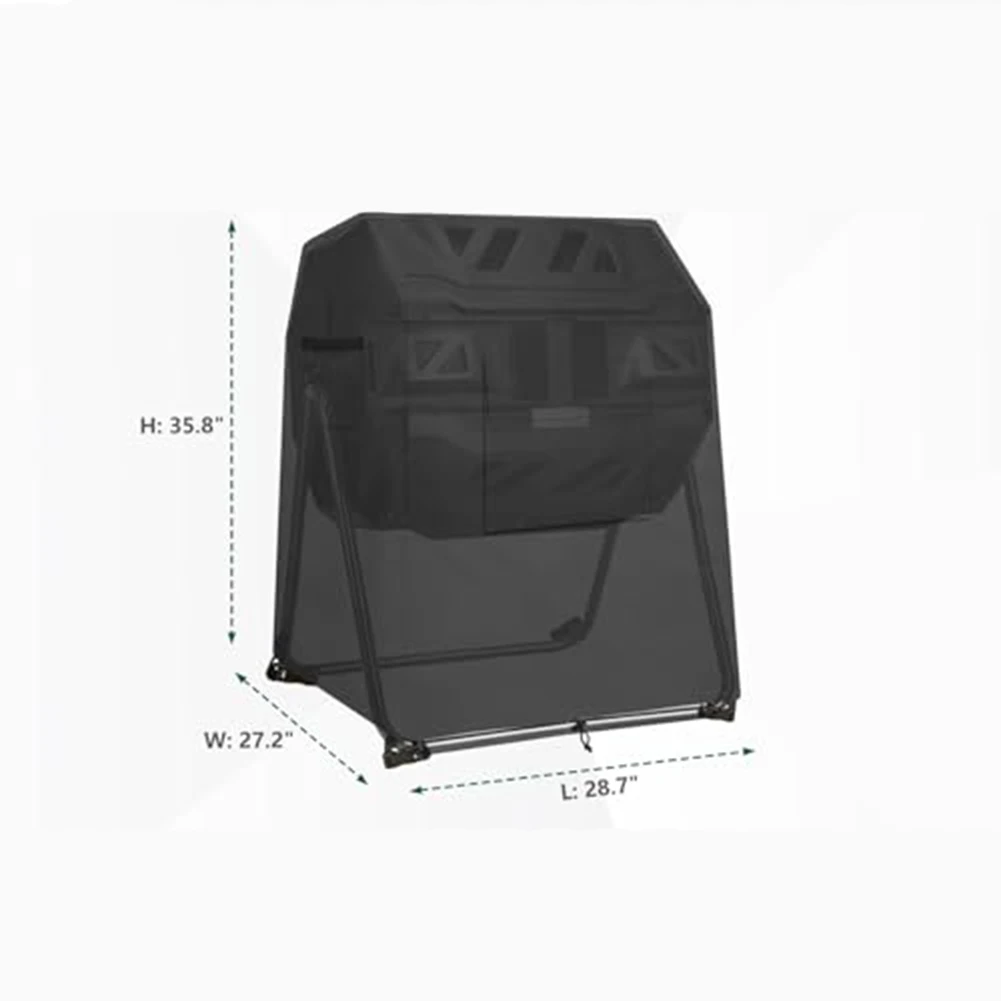 Protective dust cover for outdoor compost bins designed with waterproof and windproof Oxford fabric for reliable garden use