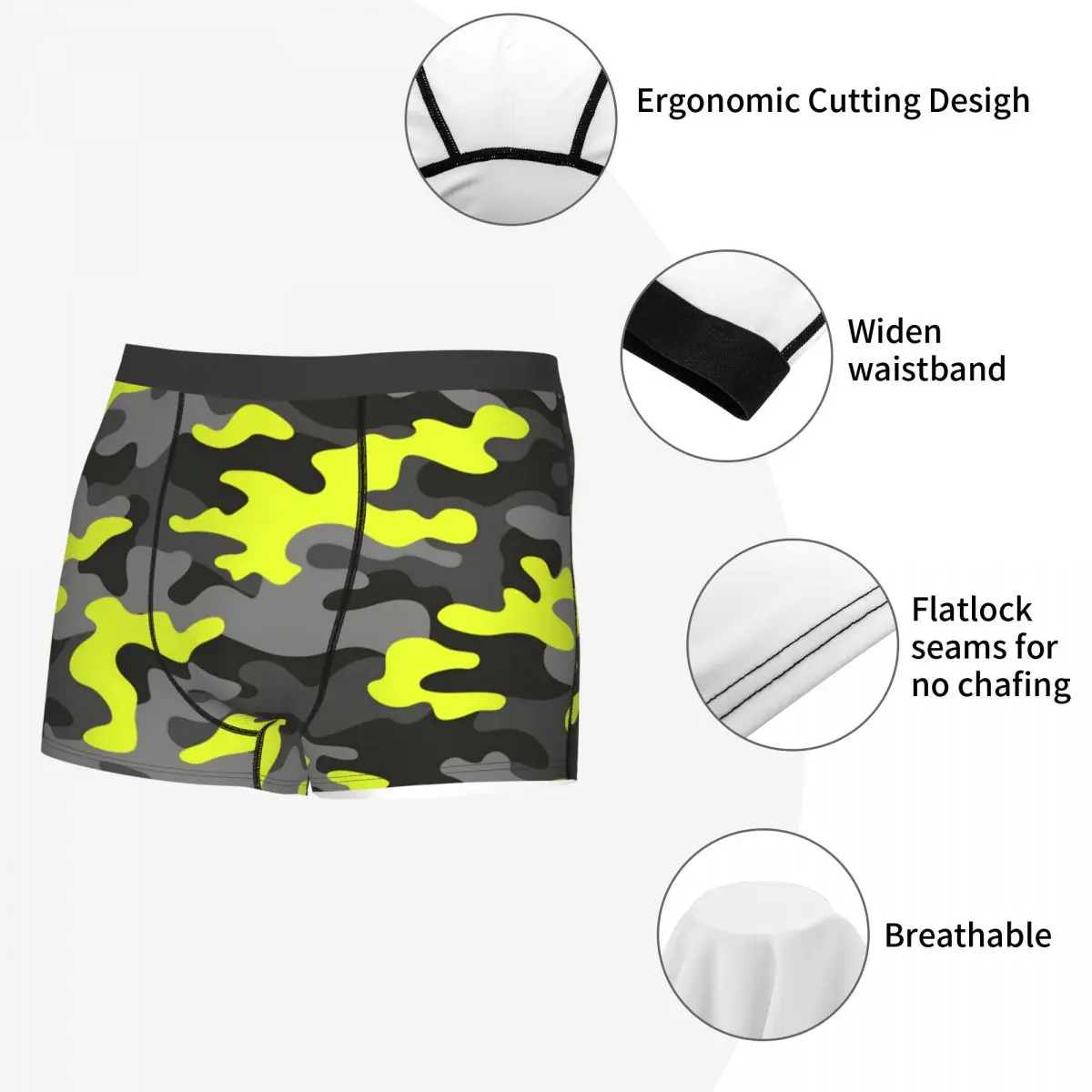 Sous-vêtements de Camouflage de rue urbaine moderne pour hommes, Boxer respirant, culotte courte, caleçon doux pour mari et petit ami