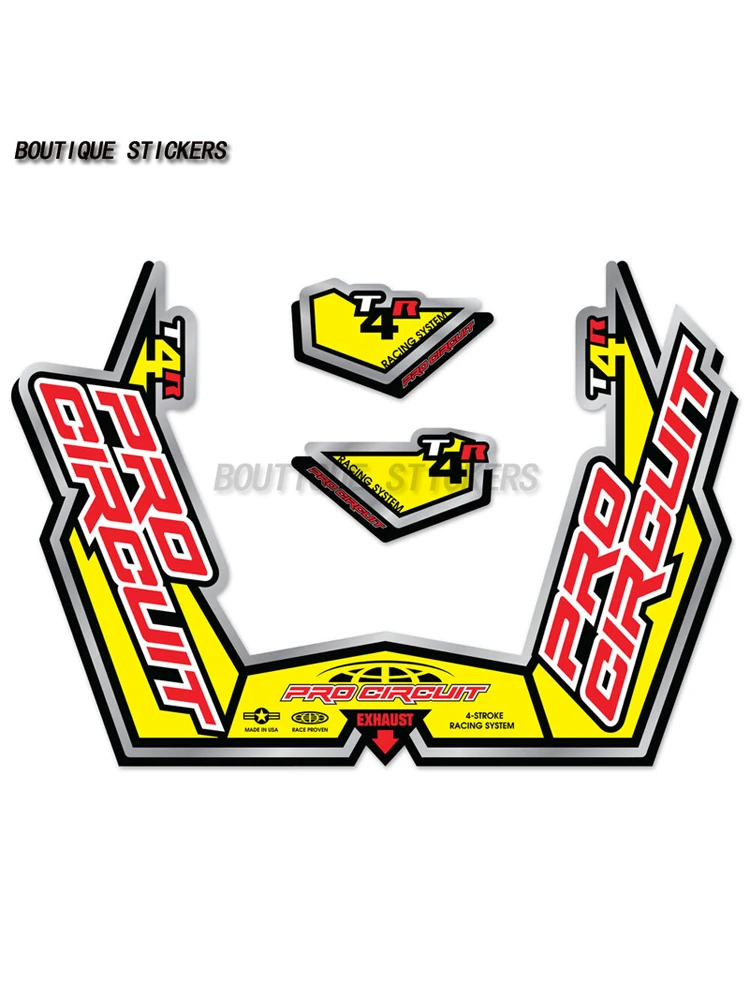 Stiker Decal PVC tahan air Silencer, Decal pengganti Kit Decal DC09TI4GP T4-GPR sirkuit PRO