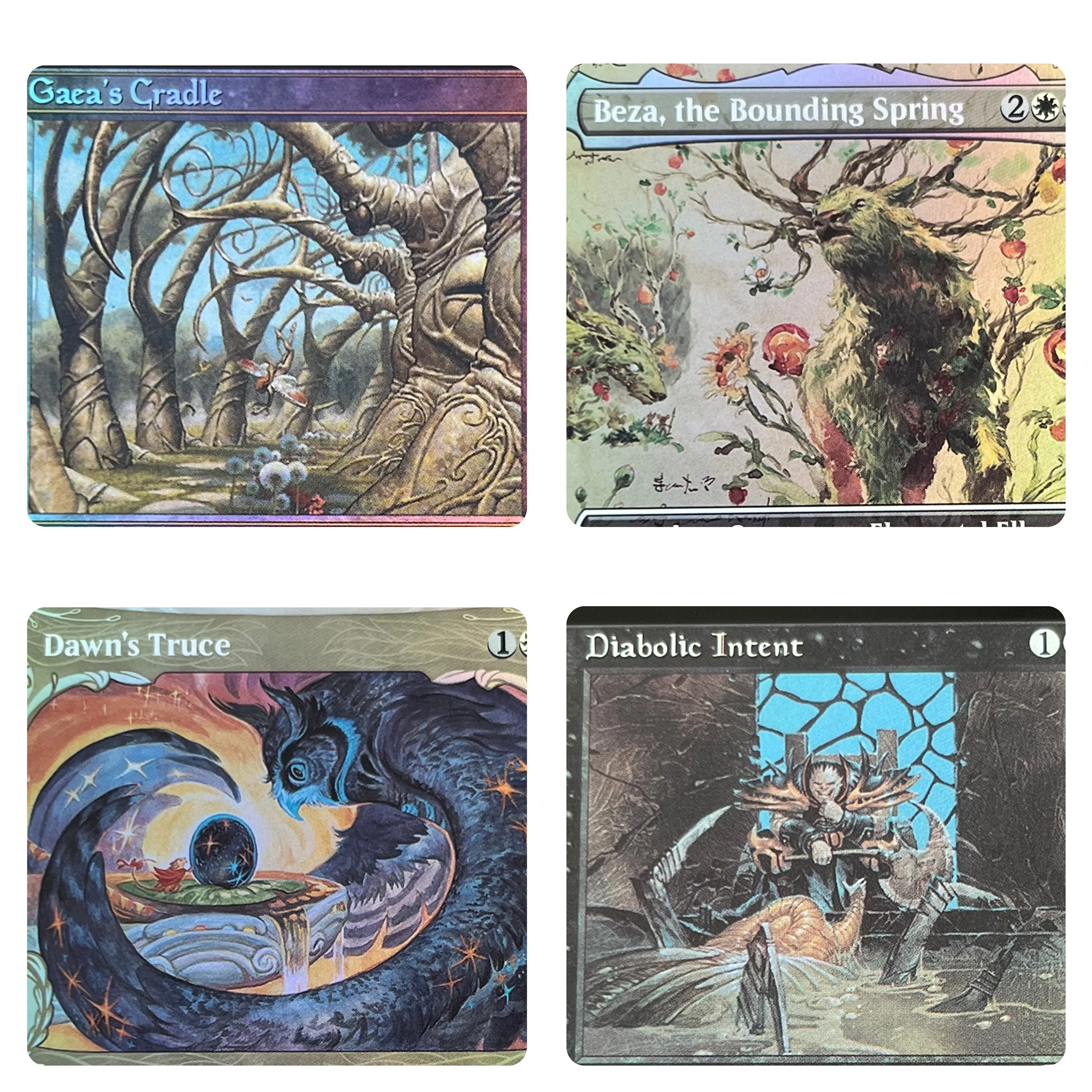 Venta de piezas de lámina Scapeshift Overlord Diabolic Karlach During Tenacity tarjetas de juego proxy de la mejor calidad