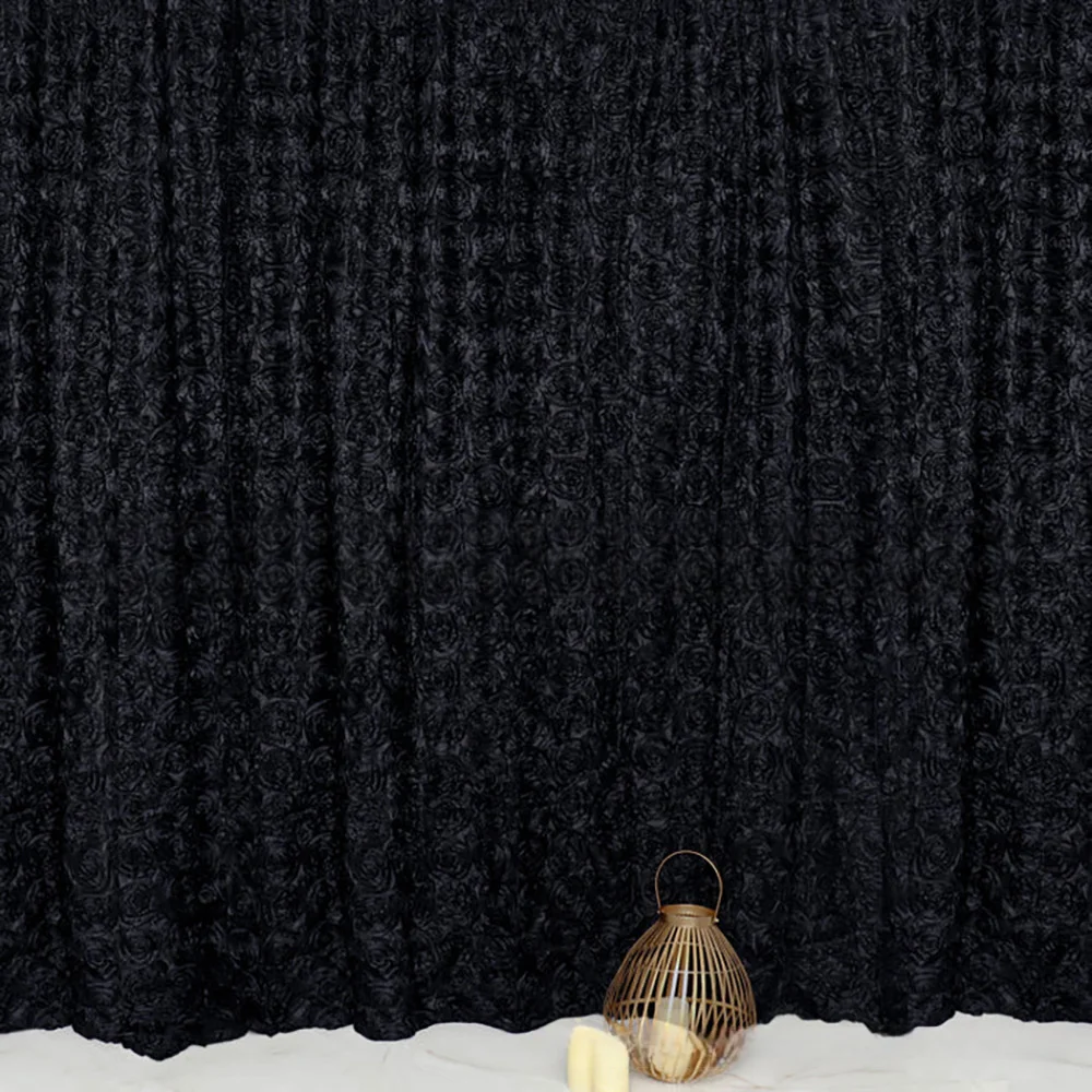 Black and Gold Backdrop Valance, Birthday Background Swags, Wedding Decoration, Customizable Size, 3m X 6m