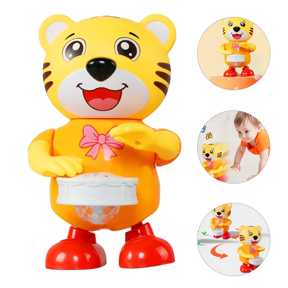 เต้นรำ ตีกลอง ร้องเพลง หุ่นยนต์เสือสำหรับเด็ก สีสันสดใส ดนตรีเพื่อการศึกษา ของขวัญสำหรับเด็กเล็ก เวลาเล่นเพื่อการเรียนรู้