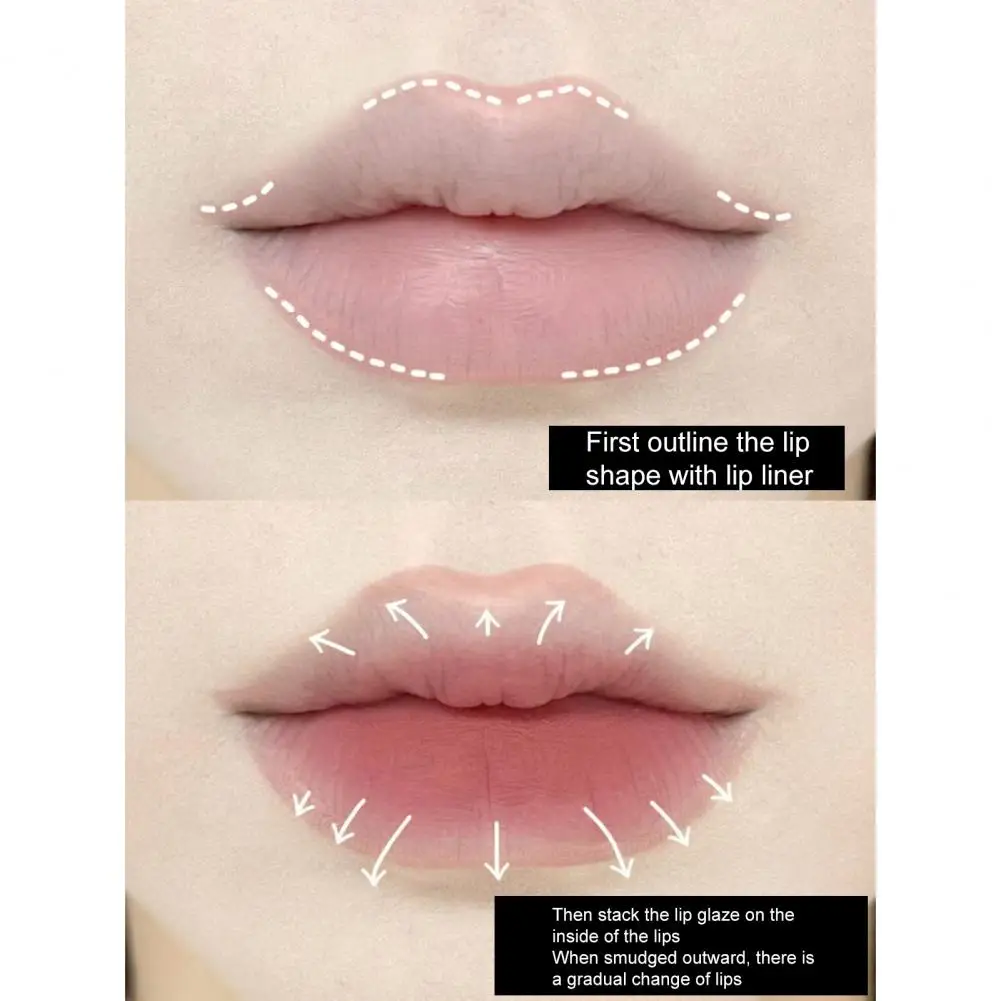 Delineador de labios práctico mate cabezas planas mujeres doble uso lápiz labial accesorios para damas