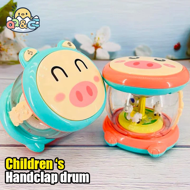 Kinder Hand Klap Drum Kloppende Drum Draaimolen Dromenbaby Met Lichte Muziek Puzzels Speelgoed Voor Pasgeboren Cadeau