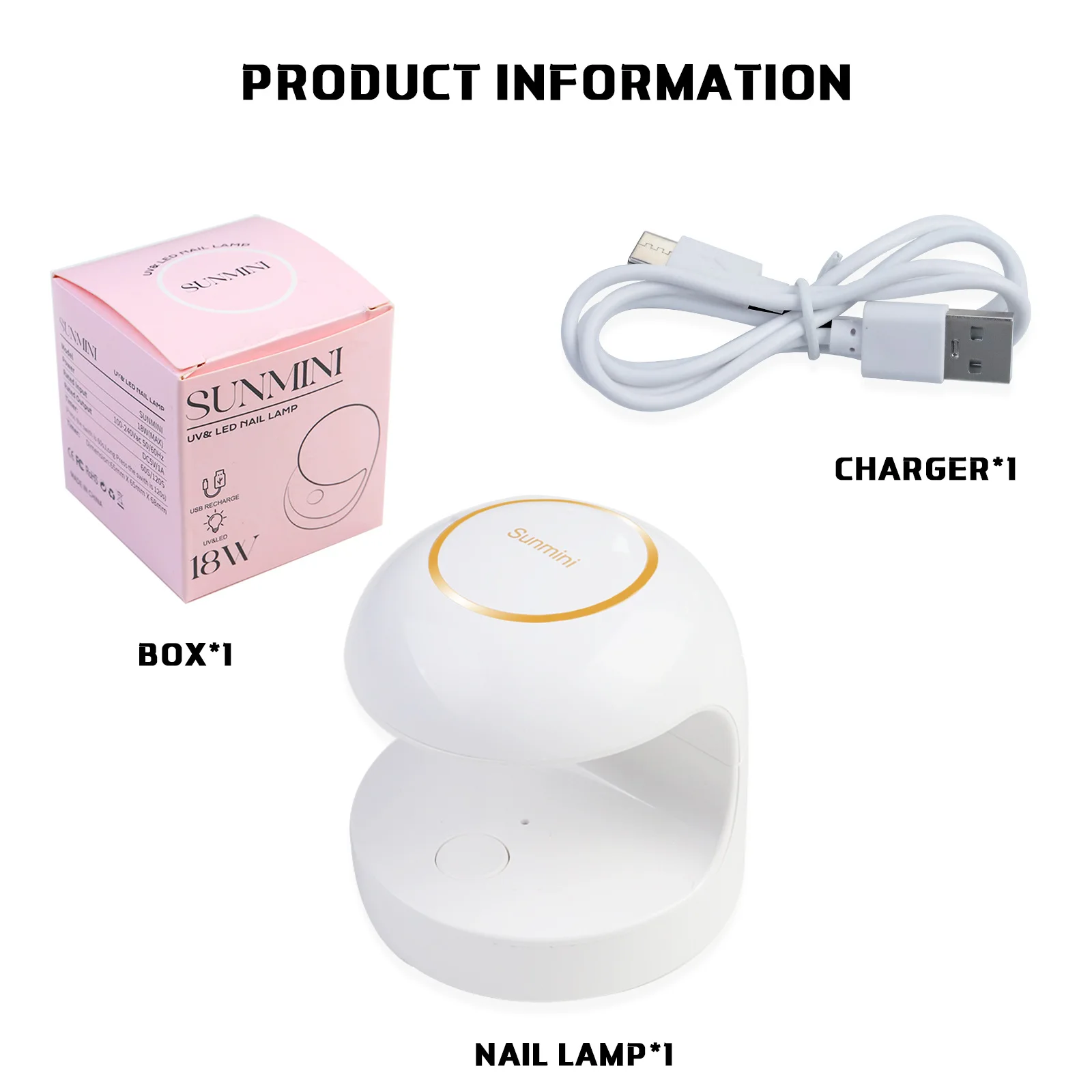 18W Nail Dryer Mini USB UV LED Lamp Nail Art Tools Pink White Egg Shape Design 120S Fast Drying Curing Light For All Type Gels