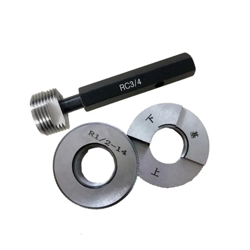 Imagem -02 - Thread Plug Ring Gauge rc r1 r3 r1 Padrão Britânico Atarraxamento Tubulação Anel Plug Gauge Suporte Personalizar go Nogo