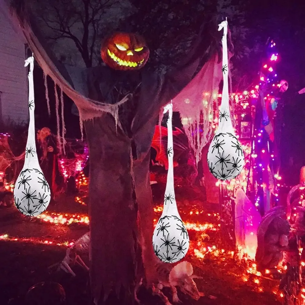 Halloween-Dekoration hängen leuchten Spinnenei Säcke im Freien Dekoration glühende Spinnennetz Ei Innen beleuchtet Geschenk für Party – Detail 6
