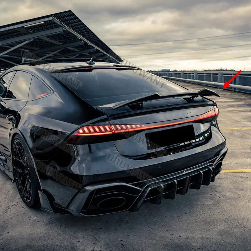 Für Audi A7 S7 RS7 C8 Carbon-Heckklappenspoiler Ducktail Lippe Flügel 2019-2025