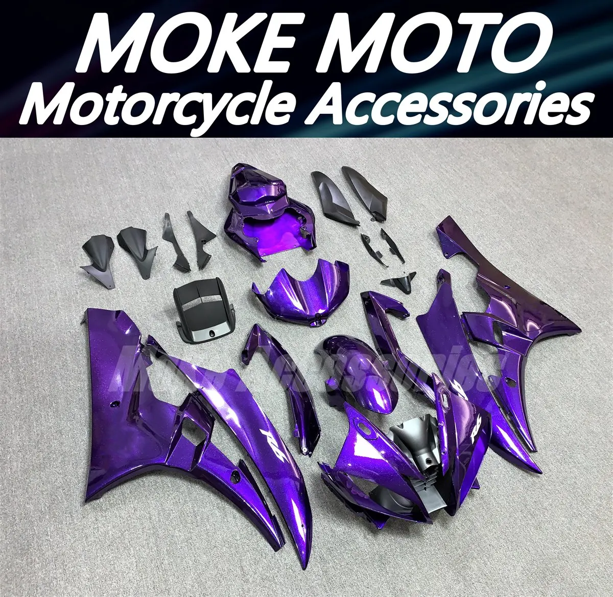 Motorcycle Fairings Kit Fit For Yzf-R6 2006-2007 Bodywork Set Galaxy Shine Bright Purple 2