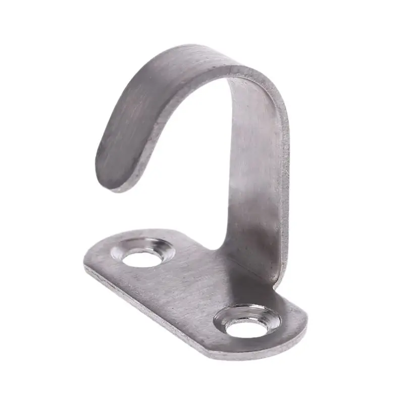 Y1UB 5x Stainless Steel J Hook For Ceiling Cabinet Top Hanger Cloth Towel Robe