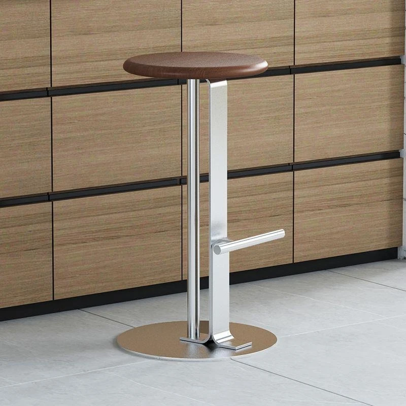 Japanese-style simple bar chair Kitchen home bar chair Solid wood