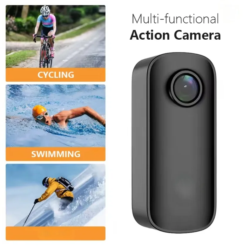 JSS SJCAM C100/C100 + كاميرا إبهام صغيرة 1080P30FPS/4K30FPS H.265 12MP 2.4G WiFi 30M مقاومة للماء كاميرا فيديو DV رياضية