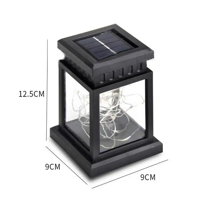 1 قطعة ديكور حديقة الرجعية أضواء الشمسية في الهواء الطلق معلقة شمعة فانوس مصابيح أرضية إضاءة المناظر الطبيعية