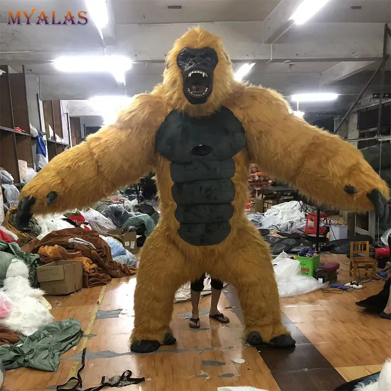 大人のためのゴリラコスチューム,ぬいぐるみ,ハロウィーン,カーニバル