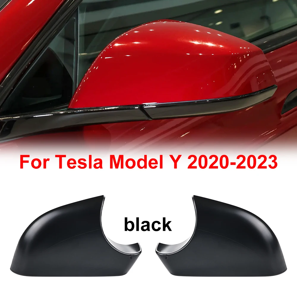 

IPENGEN Car Side Door Wing Rearview Mirrors Lower Cover Holder for Tesla Model 3 2020 2021 2022 2023 Black 8202202 8202203