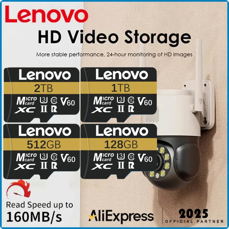 

Lenovo 2TB Extreme Pro Micro SD Card 128GB 512G 1TB SDXC UHS-I U3 V30 TF Trans Flash Card 4K Video Memory Card for Camera DJI