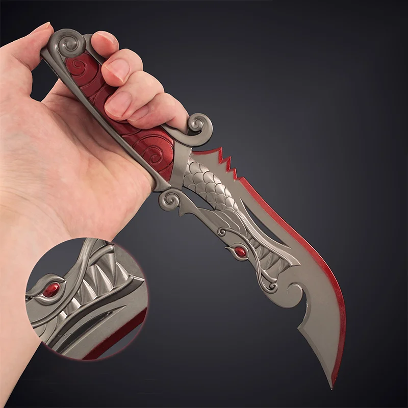 27 cm Spiel Valorant Nahkampf Messer Drachen Klinge Echte Requisiten Modelle Spielzeug Ornamente Taktische Messer Spielzeug Schwert Dekorationen Geschenke