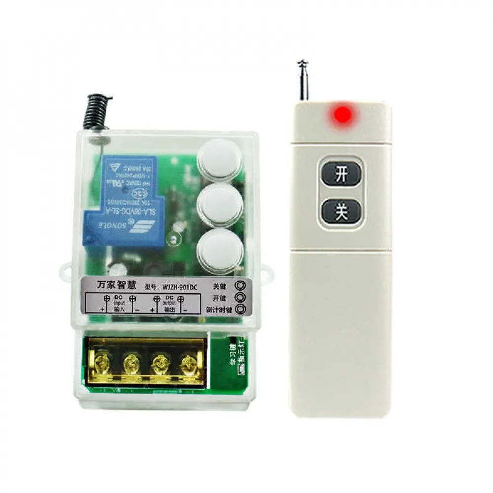 30A High Power 433MHA Wireless Remote Control Switch Wide Voltage with Remote Control Countdown Function 3000m Distance Switch