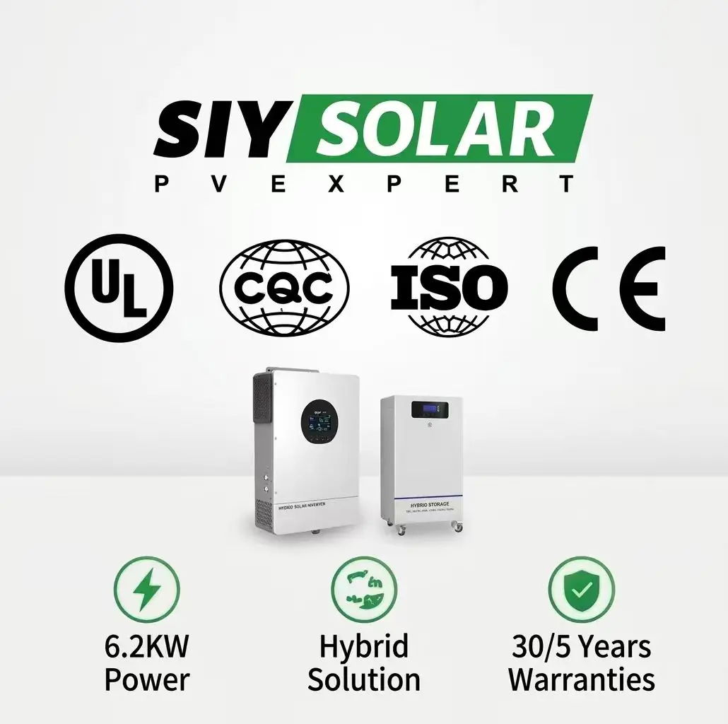 Scalable 6.2KW Hybrid Solar Energy System 6200W B2B Bulk Supplier Energy Storage Modular Solution Factory Professional