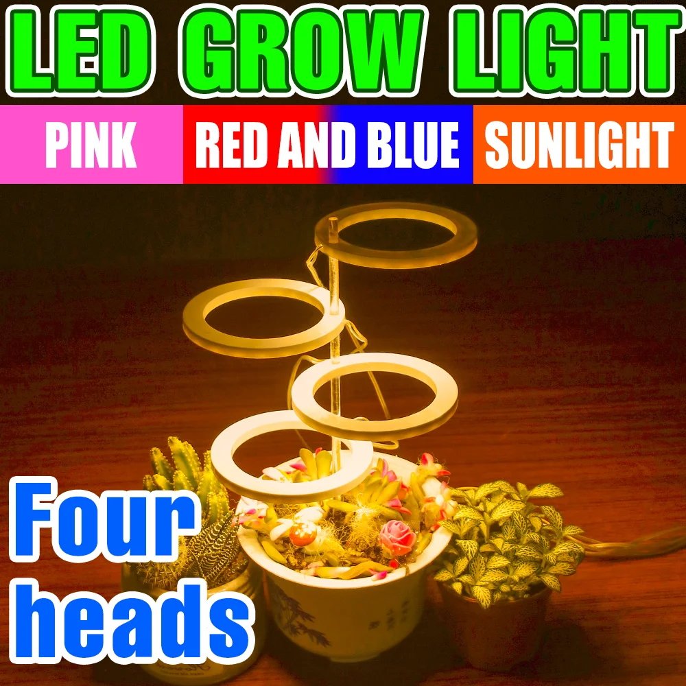 Full Spectrum USB 5V Plant GrowโคมไฟAngelแหวนLED Growth Light Hydroponic Phyto Lightสําหรับในร่มเมล็ดดอกไม้ปลูกแสง