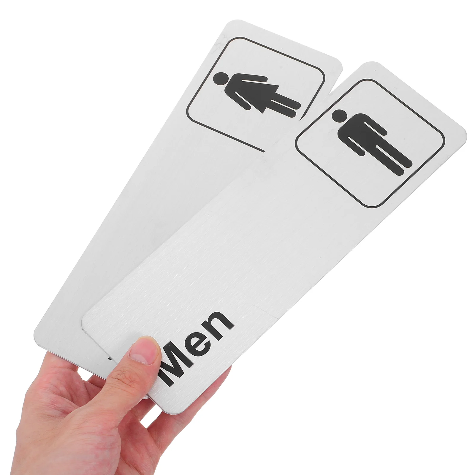 2 шт., мужские и женские таблички для туалета, алюминиевые вывески для ванной комнаты, самоклеящаяся табличка на дверь ванной комнаты для бизнеса, офиса, дома, общественной дверной стены