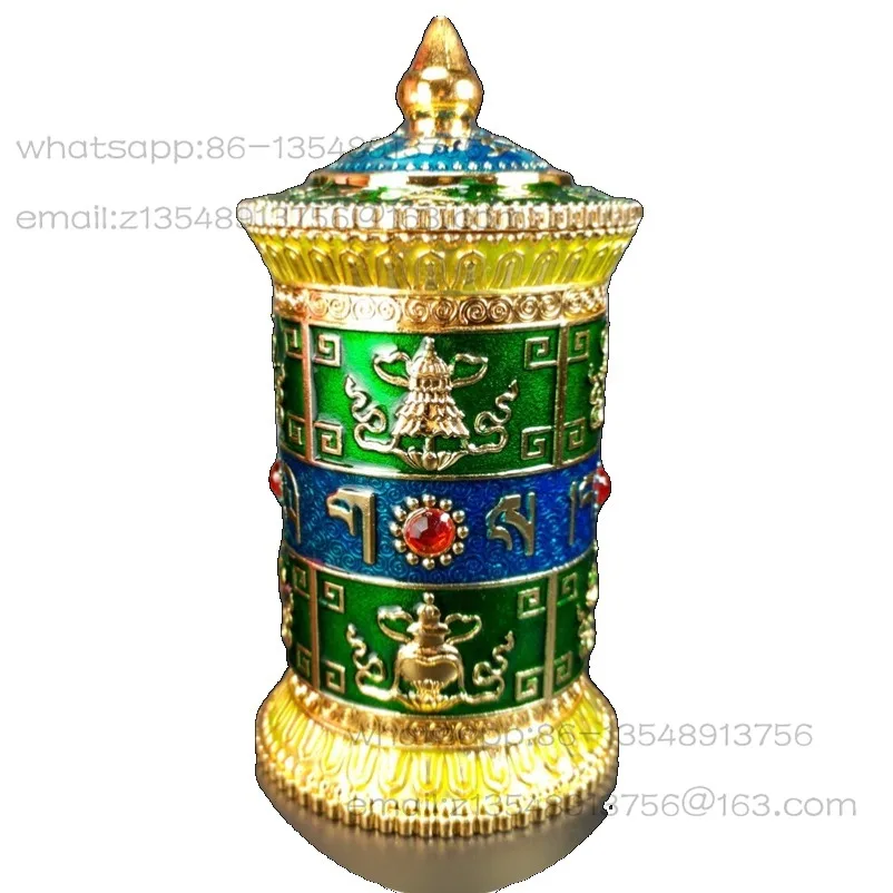 Special Tin Metal Toothpick, Jar Box, Barrel, Cylindrical Gold, Dark Green, Exquisite, Heavy Press To Open.