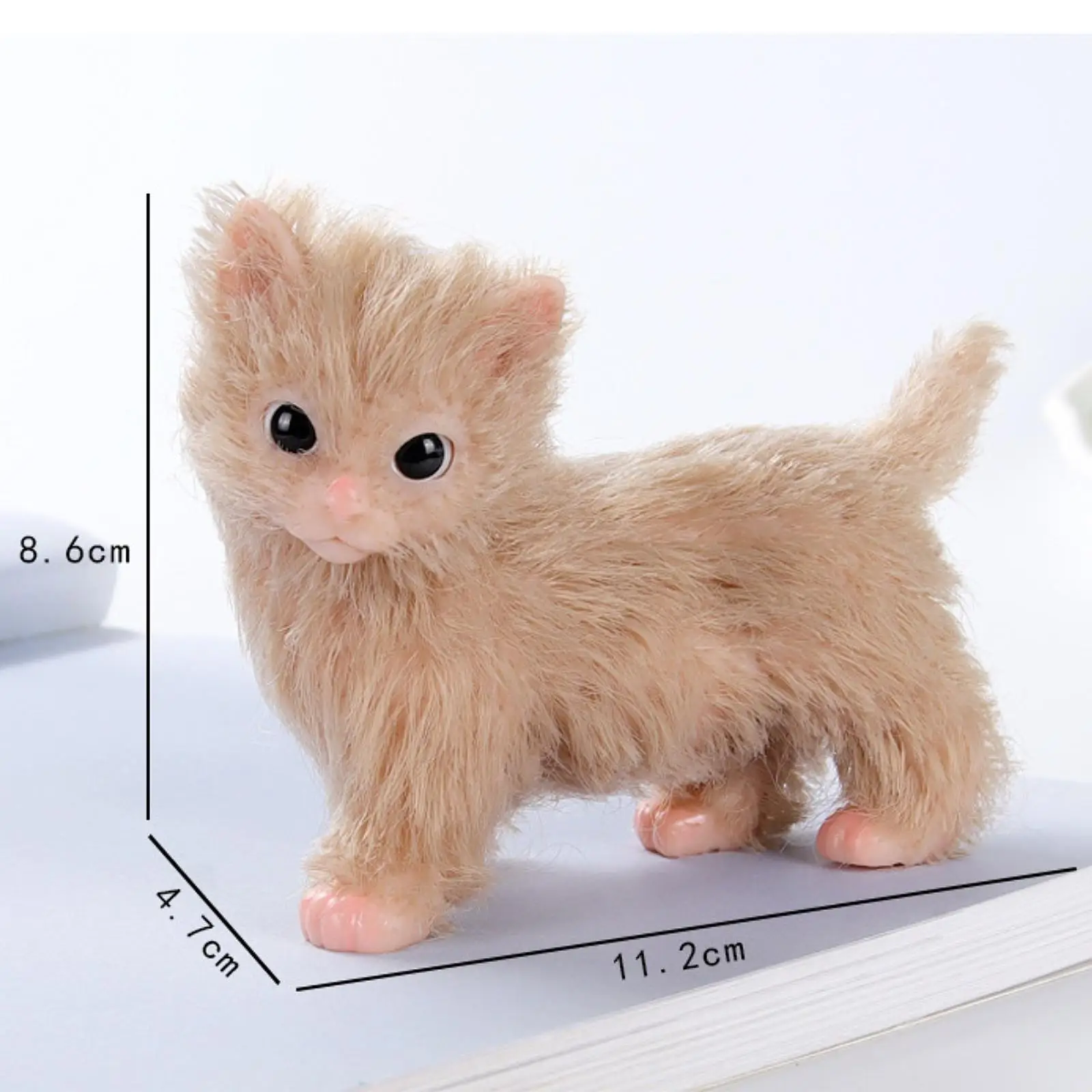 Muñeca de gatito Reborn, muñeca de gato peluda para coleccionables, juegos de rol para niños