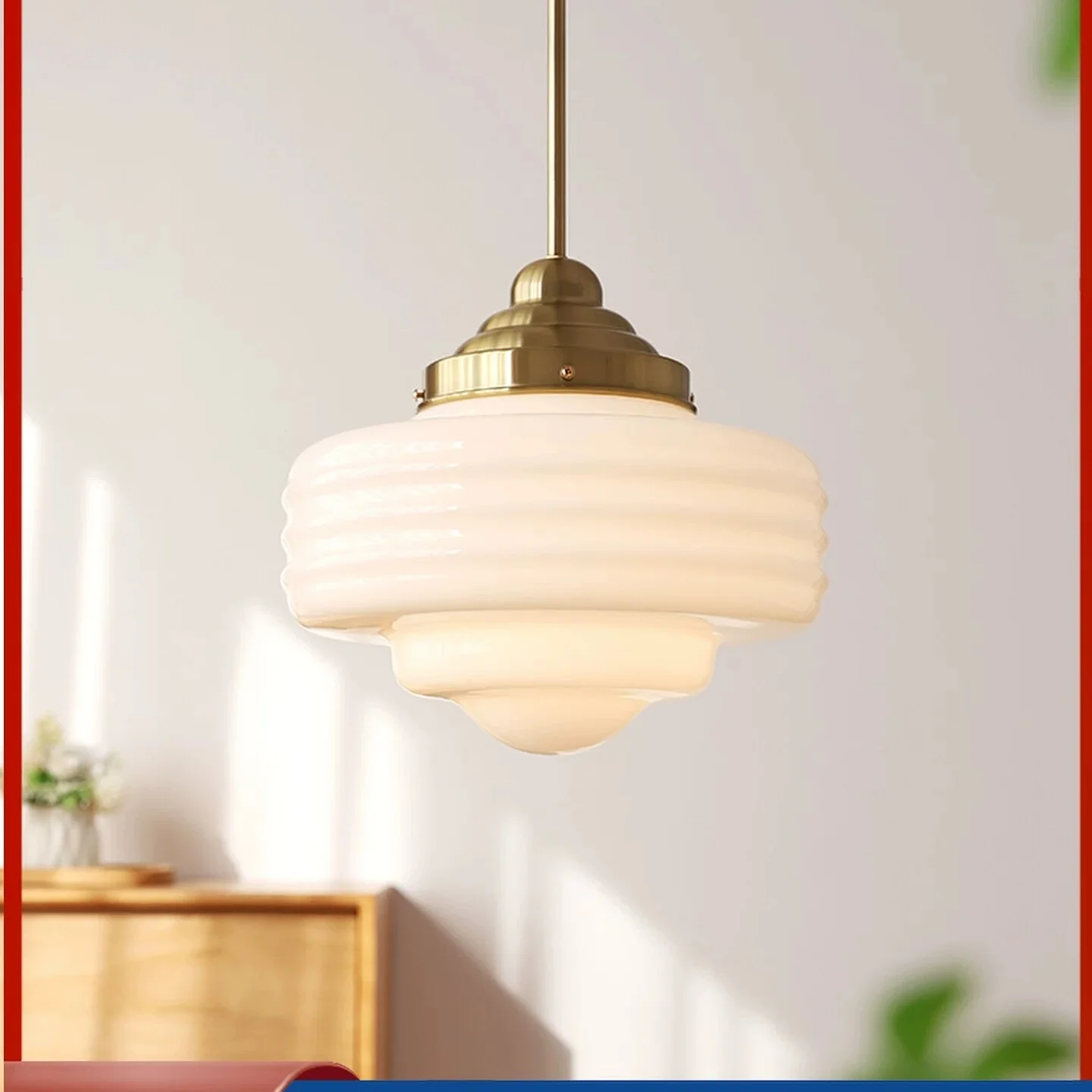 Dining table pendant light, retro restaurant, bar counter, homestay, Wabi Sabi, antique style, single headed minimalist light