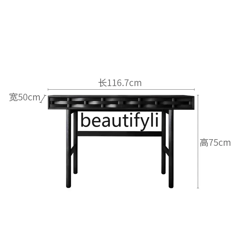2003 Minimalist Solid Wood Entryway Table High-End Entryway Console Living Room Wall Side Table Display End View Table