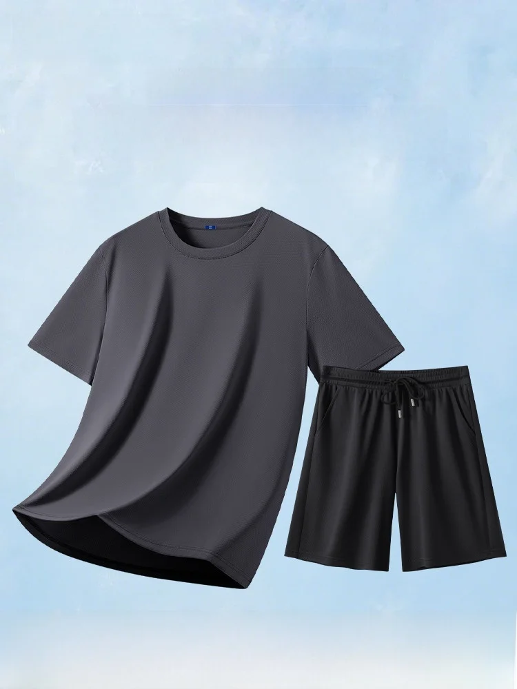 

Genio Lamode Мужской спортивный комплект Qui Dry Ice Silk ort Sve Baskeall Running orts Летняя легкая повседневная спортивная одежда