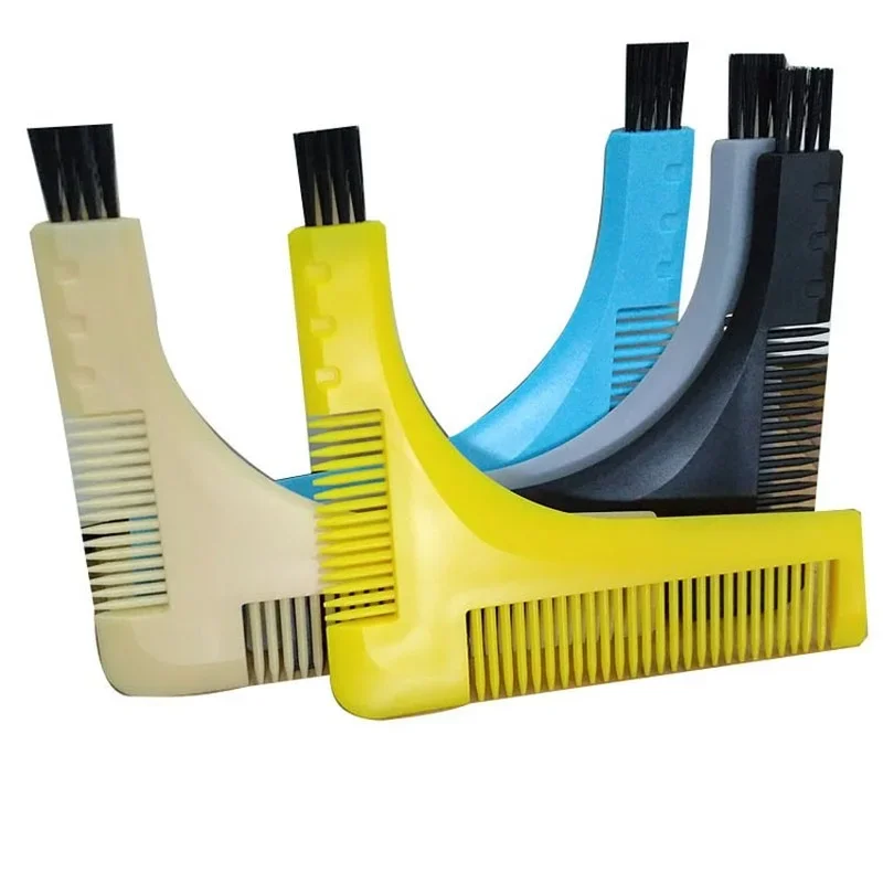 Set High Quality Shower Salon Mustache Beard Styling Template Shaving Shave for Beard Shape Style Comb Care Tool