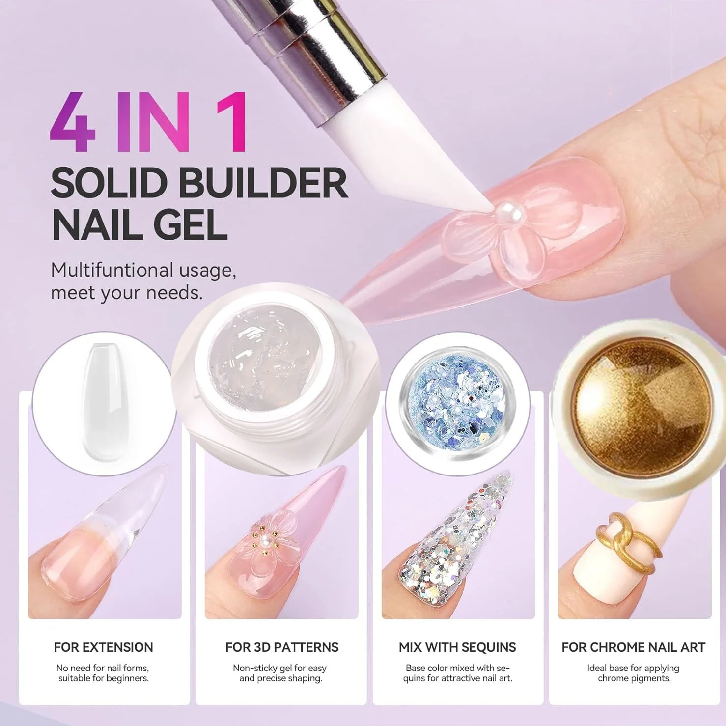 7 قطعة ثلاثية الأبعاد مسمار الفن النحت هلام مجموعة 6 قطعة مسمار معدني بريق مسحوق + 1 قطعة 8 جرام موجة صب النحت جيل للأظافر طقم أظافر *