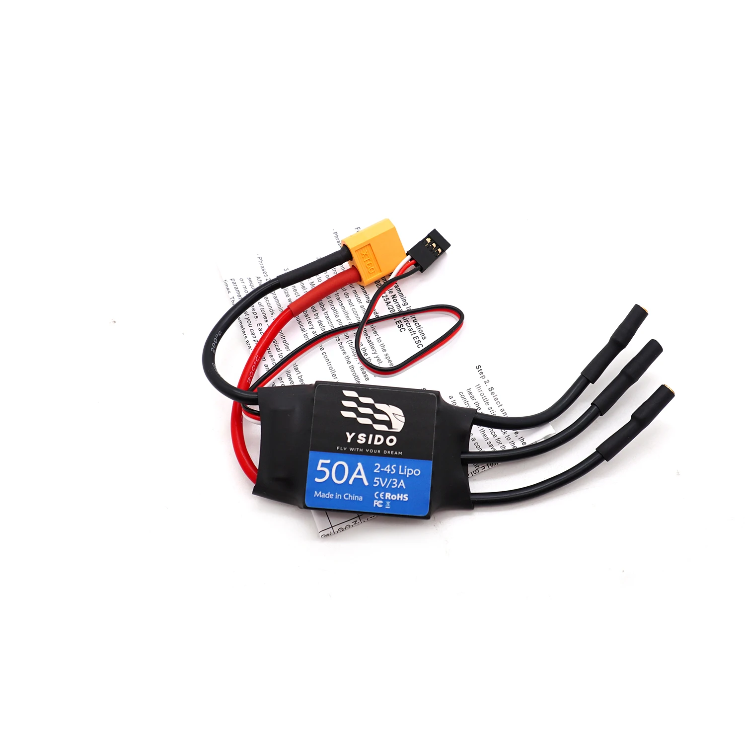 Piezas de aviones modelo RC 10A/30A/40A/50A/80A ESC con controlador electrónico de velocidad UBEC 2-7S para helicóptero cuadricóptero RC FPV