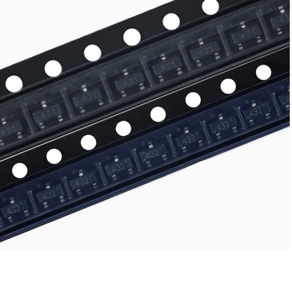 

100pcs TL431 TL432 SOT-23 CJ431 CJ432 431 432 TL431A TL432A SOT23 SMD Triode