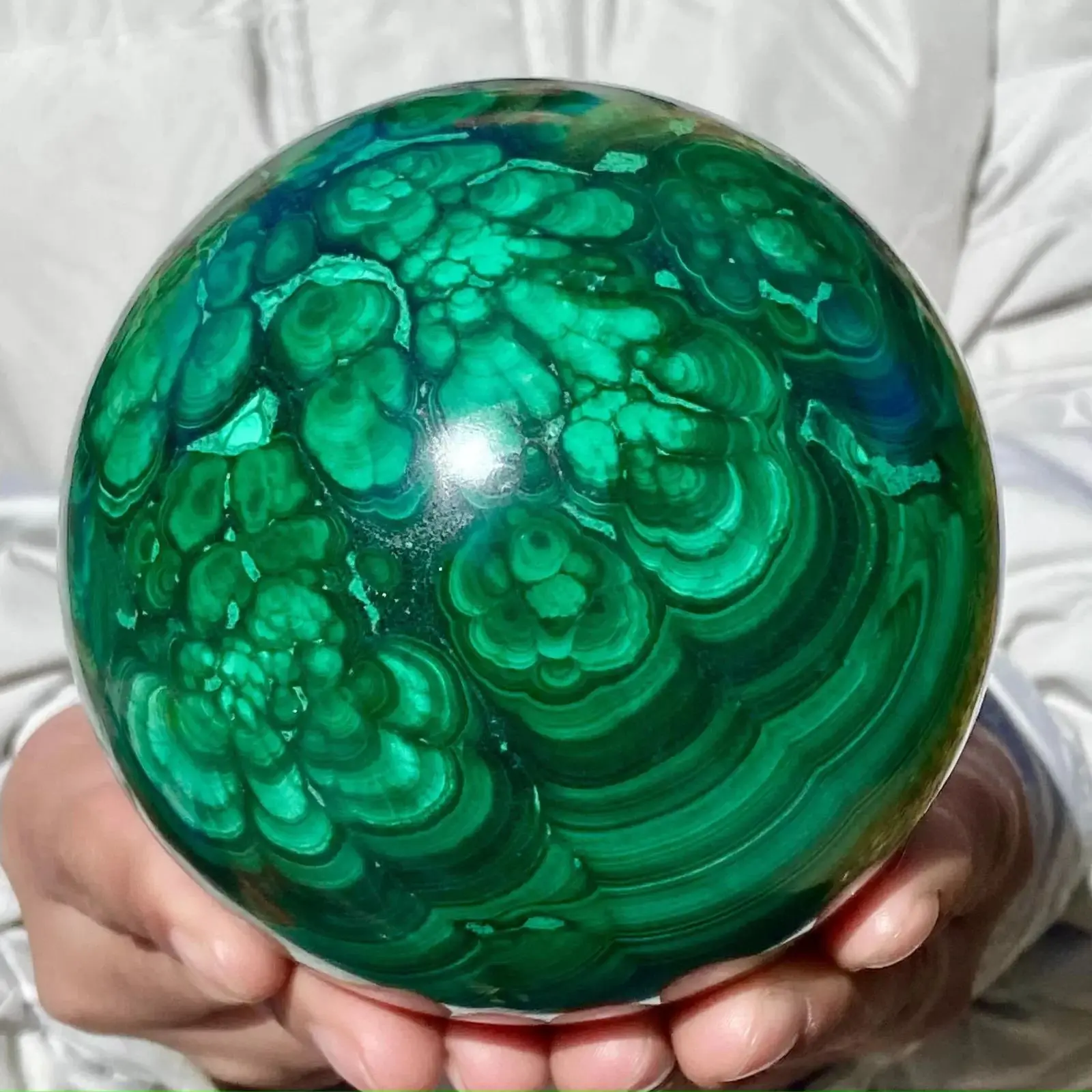 

Natural Formed! Green Malachite, Polished Balls, Quartz Crystal Malachite Balls, Minerals, Reiki, Healing Balls