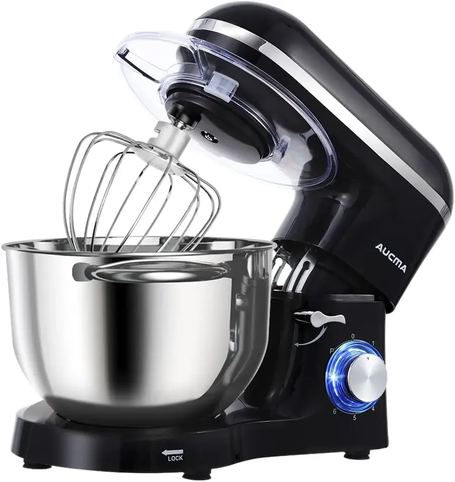 

NEW Stand Mixer,6.5-QT 660W 6-Speed Tilt-Head Food Mixer, Kitchen Electric Mixer with Dough Hook, Wire Whip & Beater