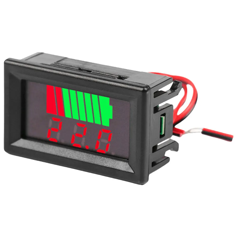 Car Battery Charge Level Indicator Battery Capacity Tester LED Display Battery Voltage Meter Capacity Indicator Auto Identify